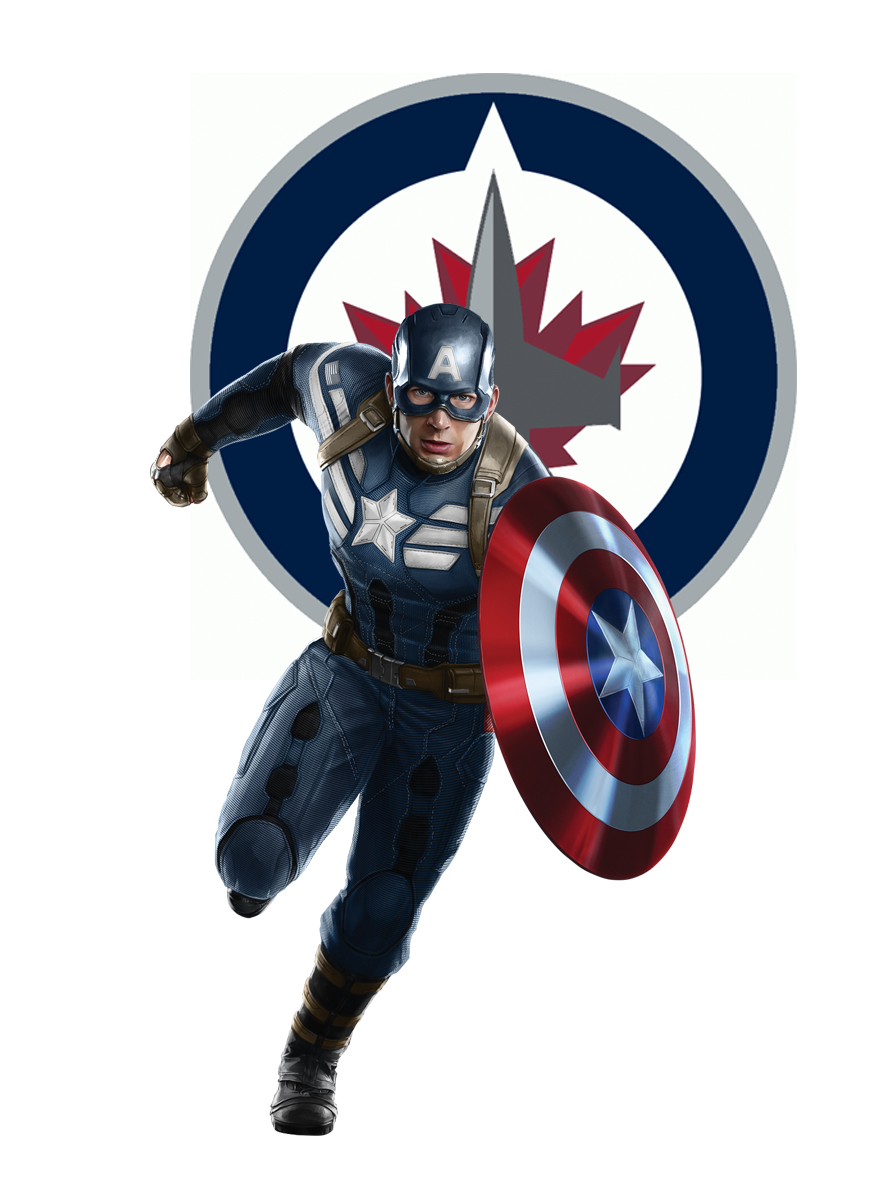 Winnipeg Jets Captain America Logo vinyl decal